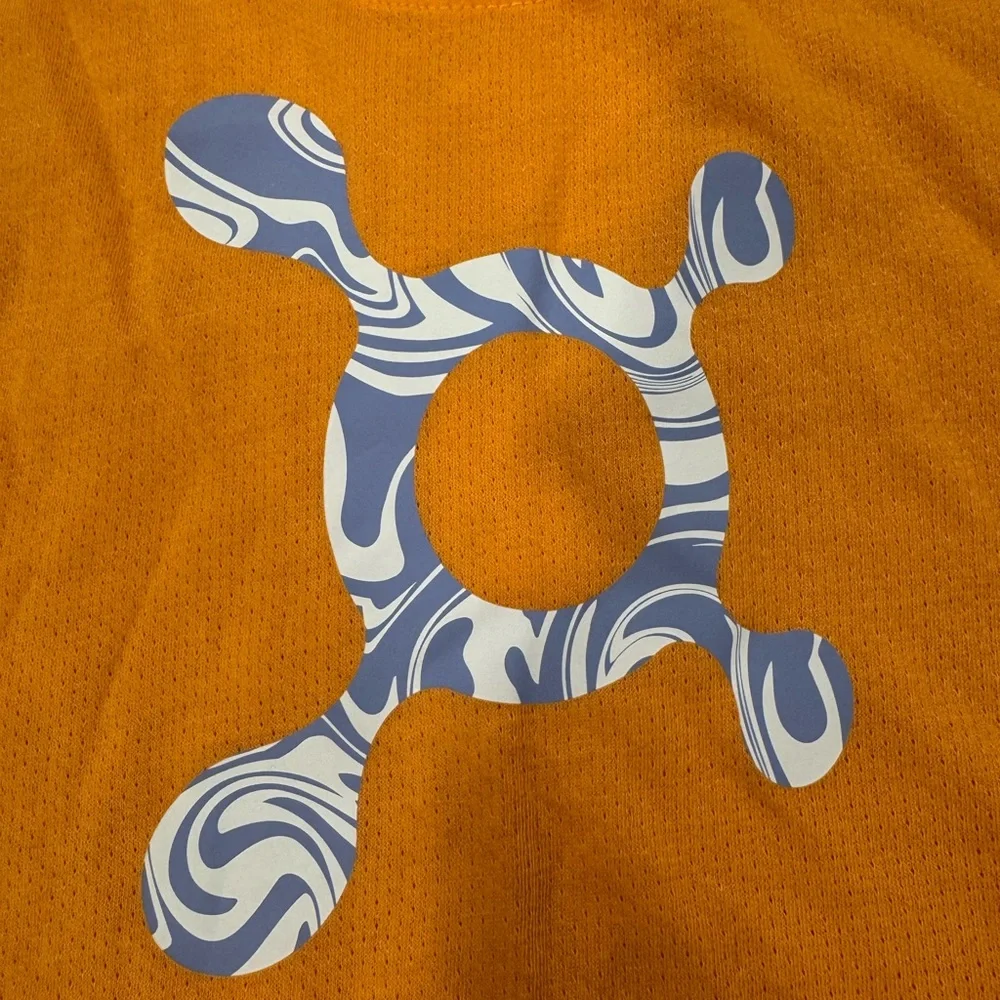 ORANGETHEORY Fitness Crop Mesh Muscle Tank Orange XL NWT - Picture 3 of 4